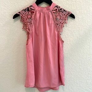Love Letter Collection sleeveless lace top. Size S